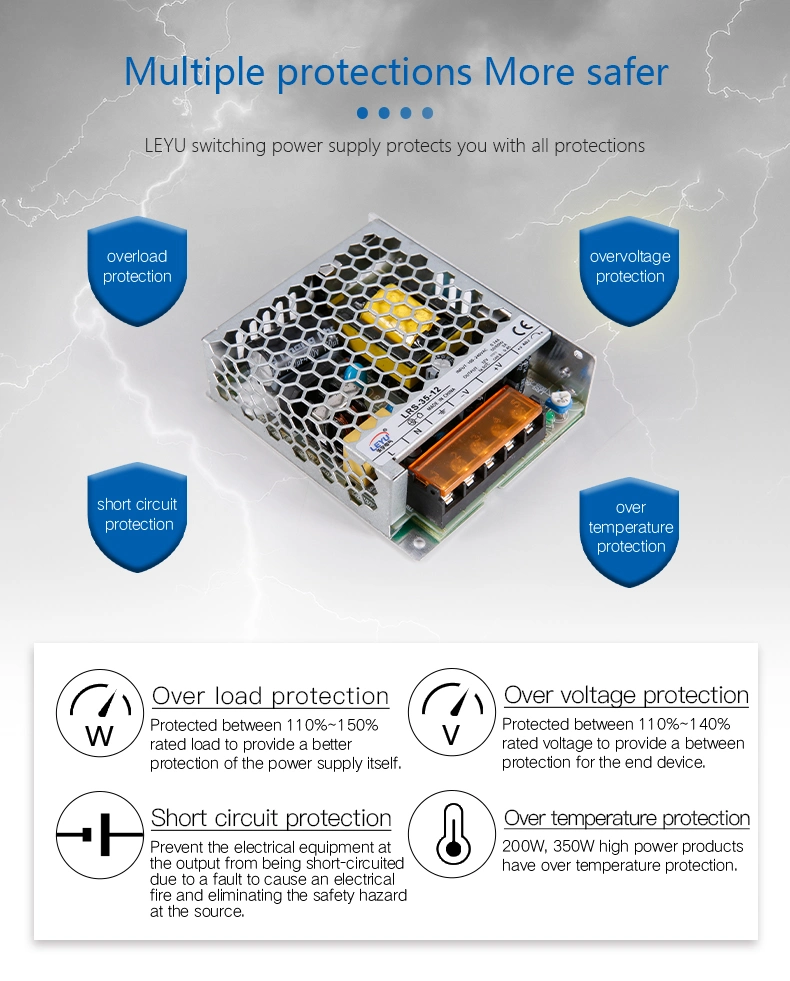 New Small LRS-35 Single Output 35W 5V 12V 15V 24V 36V 48V DC LED Switching Power Supply